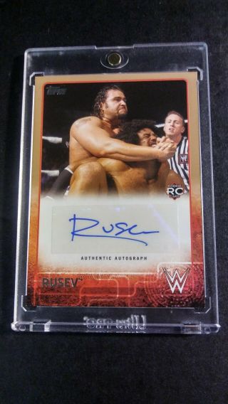 2015 Topps Wwe Rusev Gold Parallel Autograph Card