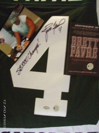 Brett Favre Autographed Jersey Superbowl Xxxi Packers With Pics