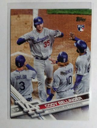 2017 Cody Bellinger Topps Update High Fives Sp Variation Rc Us50 Non Auto