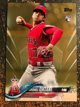 Shohei Ohtani Angels Rc 1 2018 Topps Update Gold Parallel D 547/2018