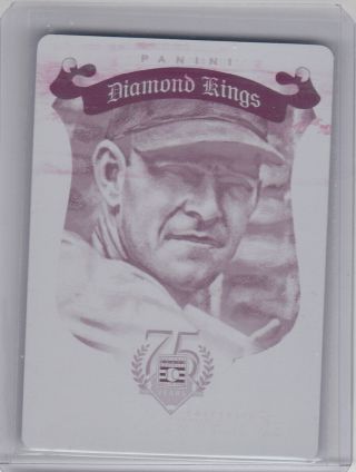 2014 Panini Hall Of Fame Baseball Mel Ott Magenta Printing Plate 1/1 Card 24