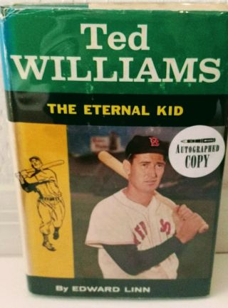 Ted Williams Auto Book " The Eternal Kid ",  L&l