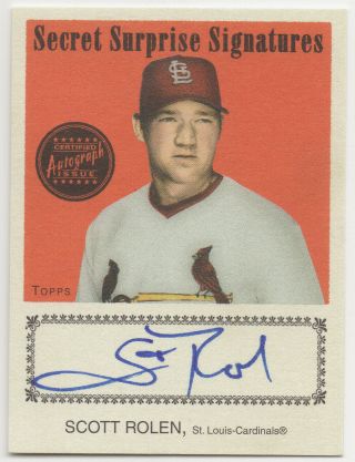 2004 Topps Cracker Jack Scott Rolen Autograph Signature Cja - Sr Baseball Card