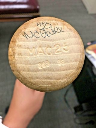 Mark McGwire Game Bat Home Run Record Breaking Season 1998 Cert VSE Inc. 7