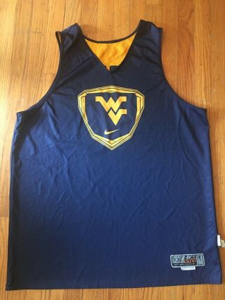 West Virginia Mountaineers Nike Elite Reversible Practice Jersey Blue/gold 2xl