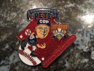 Commander Pete Cooperstown York Baseball Pin,  Rare Red Diamond Variation