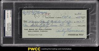 Rocky Marciano Signed Autographed Check Auto Psa/dna 10 (pwcc)