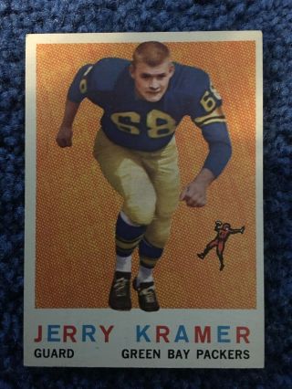 1959 Topps 116 Jerry Kramer Rookie Rc Green Bay Packers Hof