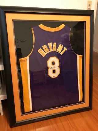 Kobe Bryant Upper Deck Lakers Auto Autograph 8 Jersey Framed Uda