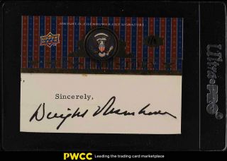2008 Upper Deck Signs Of History Dwight D.  Eisenhower Auto /9 Sh - De (pwcc)