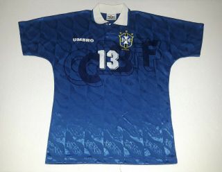 1994 Brasil Away Umbro Carlos Mozer Brazil Jersey World Cup 94 Usa Flamengo Pele