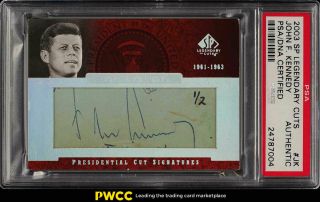 2003 Sp Legendary Cuts Presidential Signature John F.  Kennedy Auto /2 Psa (pwcc)