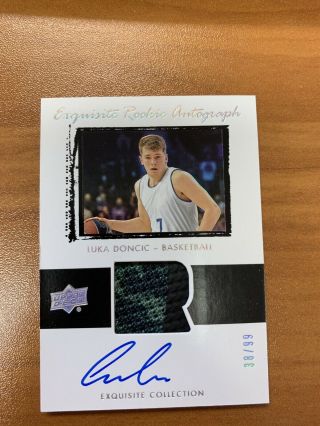 2019 Goodwin Champions Luka Doncic Exquisite Rookie Patch Auto 38/99