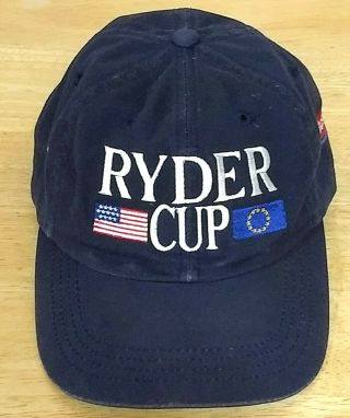 Ryder Cup The Country Club 1999 Brookline Ma Golf Strapback Hat Usa Europe