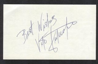 Vito Antuofermo World Middleweight Champion Boxer Signed 3x5 Index Card