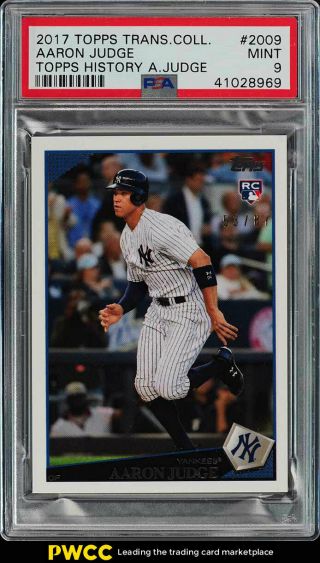 2017 Topps Transcendent History Aaron Judge Rookie Rc /87 2009 Psa 9 Mt (pwcc)