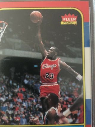 PSA 8 1986 Fleer Michael Jordan RC Rookie Card (NM - MT) 3