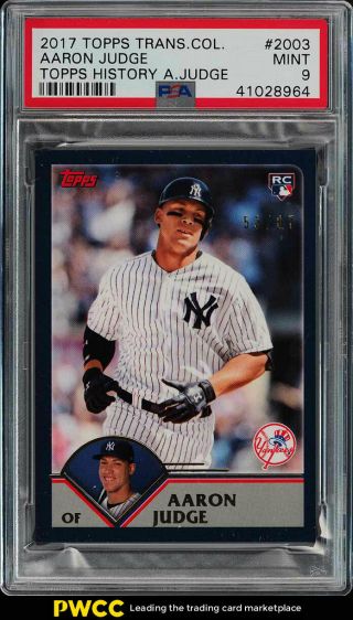 2017 Topps Transcendent History Aaron Judge Rookie Rc /87 2003 Psa 9 Mt (pwcc)
