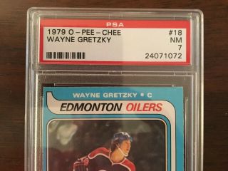 PSA 7 - 1979 OPC O - Pee - Chee Wayne Gretzky Rookie Card RC 3