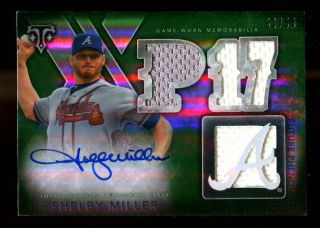 Shelby Miller 2015 Topps Triple Threads Jersey Relic Auto 2/50 Braves 52372