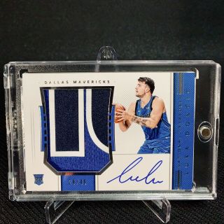 Luka Doncic 2018 - 19 Panini National Treasures Rookie Patch Auto Rpa /49 Rc Roy