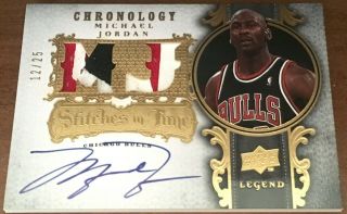 Michael Jordan 2007 Upper Deck Chronology Stitches In Time Patch Autograph /25