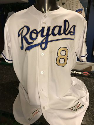 Mike Moustakas Game Jersey MLB Authenticated 2