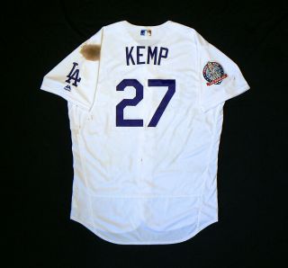 Matt Kemp Dodgers Game Worn Home Run Jersey Mlb Authentic