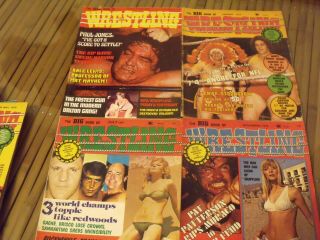 10 Vintage " Big Book Wrestling " Magazines W/ladies,  Female,  Women,  Girl Wrestlers
