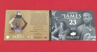 2007 - 08 EXQUISITE LEBRON JAMES 4 COLOR PATCH AUTO 10/10 NBA ALLSTAR CARD 4