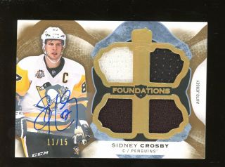 2016 - 17 Ud The Cup Foundations Gold Sidney Crosby Penguins Jersey Auto /15
