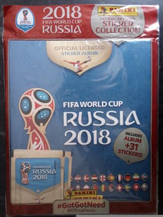Panini Fifa World Cup Russia 2018 Sticker Album Starter Pack
