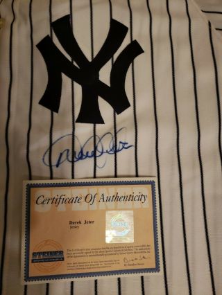 Derek Jeter Signed Yankees 2 Jersey Steiner Authentic Auto