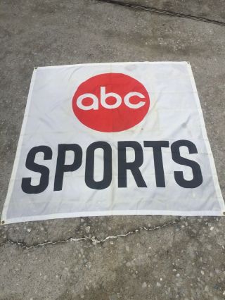 Abc Wide World Of Sports Banner From 1985 Indy 500.  47” X 47 “
