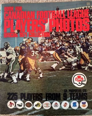 Cfl 1971 Picture Album Complete Canadian Football League Players Photos