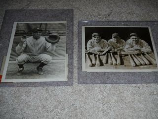 Type 1 Photos Of Yankees Catchers Benough,  Schang,  Hoffman And Collins