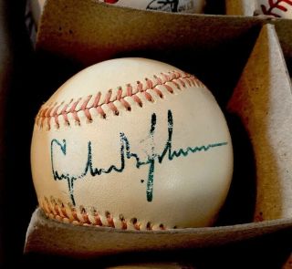 Unknown Ball Mystery Signed Autographed Baseball 9