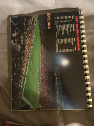 Vtg.  1991 Ole Miss Rebel Football Media Guide 3
