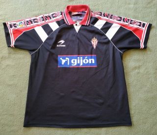 Sporting Gijon Spain 1999/2001 Match Worn Away Football Shirt 5 Mesas