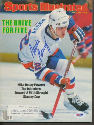 Mike Bossy Islanders Signed 5/14/84 Sports Illustrated Auto Psa/dna Ae12273