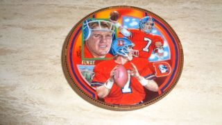 1990 Sports Impressions Nfl Football Mini - Plate - John Elway - Denver Broncos