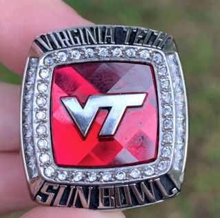 2013 Virginia Tech Hokies Player Championship Hyundai Sun Bowl Ring Football