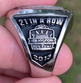 2013 Virginia Tech Hokies Player Championship Hyundai Sun Bowl Ring Football 3
