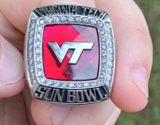 2013 Virginia Tech Hokies Player Championship Hyundai Sun Bowl Ring Football 7