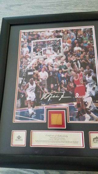 Michael Jordan " Last Shot " Signed Photograph By Upper Deck W/coa