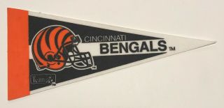 Vintage 90s Cincinnati Bengals Nfl Football Mini Felt Pennant 4x9 Inches