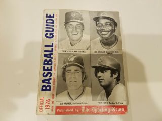 1976 Sporting News Official Baseball Guide Morgan Seaver Lynn Palmer