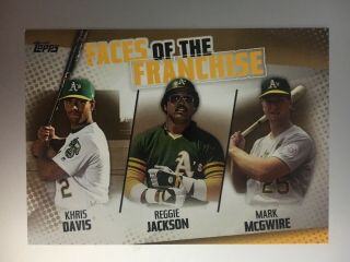 2019 Topps Faces Of The Franchise Gold Sp Oakland A’s Mcgwire Jackson 35/50