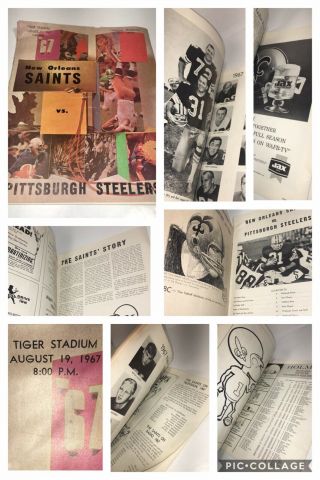 Lsu 1967 Orleans Saints Vs Pittsburg Steelers Program (pre - Season) Aug 19