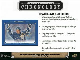 Detroit Red Wings 2018/19 18/19 UD Chronology Master Case Break 3 16X Boxes 3
